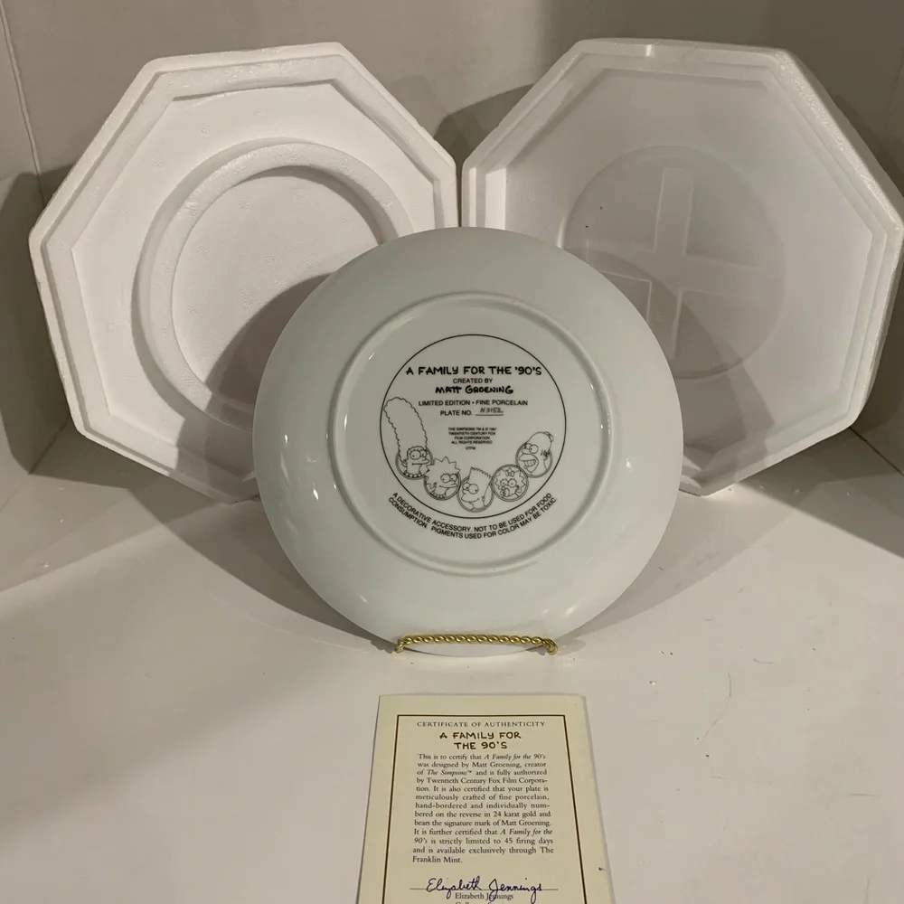 Franklin mint The Simpsons  Plate # N3152